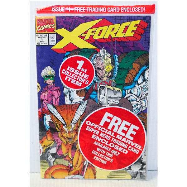 154) MARVEL SEALED X FORCE #1 WITH TRADING CARD