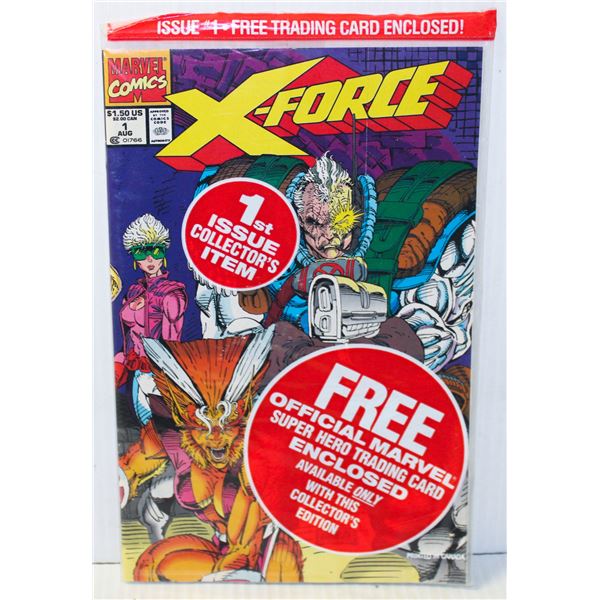 155) MARVEL SEALED X FORCE #1 WITH TRADING CARD