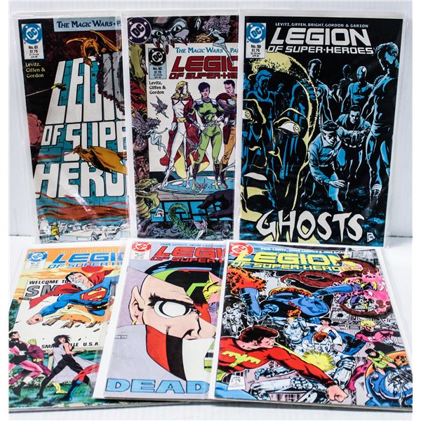 531) DC COMICS LEGION OF SUPER HEROES LOT OF 6