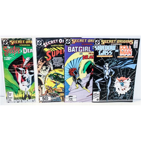 761) DC COMICS SECRET ORIGINS #1 + 3 ISSUES