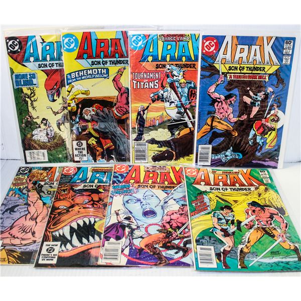 975) DC COMICS ARAK SON OF THUNDER LOT OF 8