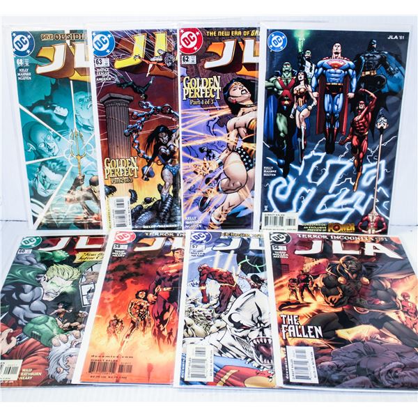 989) DC COMICS JLA LOT OF 8 COMICS