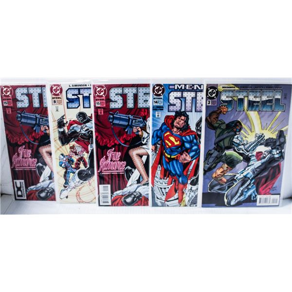 774) DC COMICS STEEL LOT OF 5 COMICS