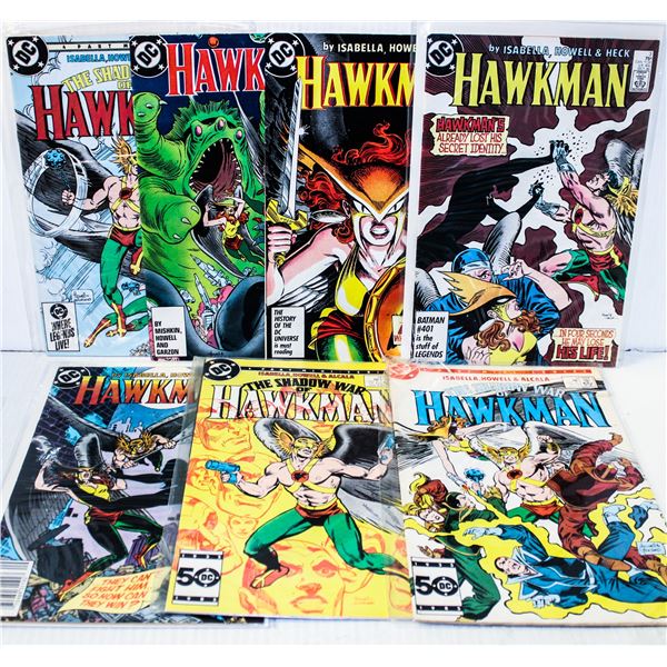 802) DC COMICS LOT OF 7 HAWKMAN COMICS