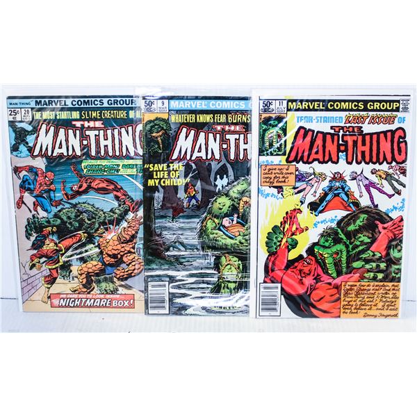 708) MARVEL COMICS THE MAN THING LOT OF 3 BOOKS