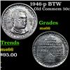 Image 1 : 1946-p BTW Old Commem Half Dollar 50c Grades GEM+ Unc