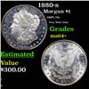 Image 1 : 1880-s Morgan Dollar $1 Grades Choice+ Unc