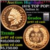 Image 1 : Proof ***Auction Highlight*** 1878 Indian Cent TOP POP! 1c Graded pr67 rd cam BY SEGS (fc)