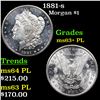 Image 1 : 1881-s Morgan Dollar $1 Grades Select Unc+ PL