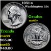 Image 1 : 1951-s Washington Quarter 25c Grades GEM+ Unc