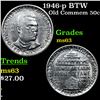 Image 1 : 1946-p BTW Old Commem Half Dollar 50c Grades Select Unc
