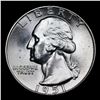 Image 2 : 1951-d Washington Quarter 25c Grades Choice+ Unc