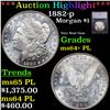 Image 1 : ***Auction Highlight*** 1882-p Morgan Dollar $1 Graded ms64+ PL BY SEGS (fc)