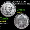 Image 1 : 1946-p BTW Old Commem Half Dollar 50c Grades Choice Unc