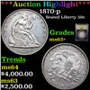 Image 1 : ***Auction Highlight*** 1870-p Seated Half Dollar 50c Graded Select+ Unc BY USCG (fc)