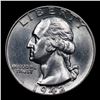 Image 2 : 1942-p Washington Quarter 25c Grades GEM Unc