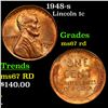 Image 1 : 1948-s Lincoln Cent 1c Grades GEM++ Unc RD