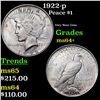 Image 1 : 1922-p Peace Dollar $1 Grades Choice+ Unc