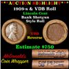 Image 1 : ***Auction Highlight*** Lincoln Wheat cent 1c orig Brandt McDonalds roll, 1909-s end, VDB other end 