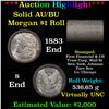 Image 1 : ***Auction Highlight*** AU/BU Slider First Financial Shotgun Morgan $1 Roll 1883 & 'S' Ends Virtuall
