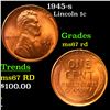 Image 1 : 1945-s Lincoln Cent 1c Grades GEM++ Unc RD