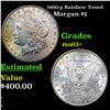 Image 1 : 1900-p Morgan Dollar Rainbow Toned $1 Grades Select+ Unc