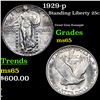 Image 1 : 1929-p Standing Liberty Quarter 25c Grades GEM Unc