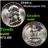 Image 1 : 1946-s Washington Quarter 25c Grades GEM+ Unc