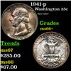 Image 1 : 1941-p Washington Quarter 25c Grades GEM++ Unc