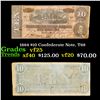 Image 1 : 1864 $10 Confederate Note, T68 Grades vf+