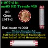 Image 1 : Shotgun Lincoln 1c roll, 1977-d 50 pcs Bank Wrapper.