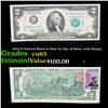 Image 1 : 1976 $2 Federal Reserve Note 1st Day of Issue, with Stamp Grades Select CU