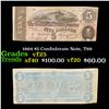 Image 1 : 1864 $5 Confederate Note, T69 Grades vf+