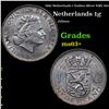 Image 1 : 1965 Netherlands 1 Gulden Silver KM# 184 Grades Select+ Unc