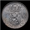 Image 3 : 1965 Netherlands 1 Gulden Silver KM# 184 Grades Select+ Unc