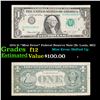Image 1 : 1974 $1 *Mint Error* Federal Reserve Note (St. Louis, MO) Grades f, fine
