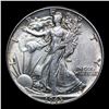 Image 2 : 1945-p Walking Liberty Half Dollar 50c Grades Select Unc