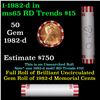 Image 1 : Shotgun Lincoln 1c roll, 1982-d 50 pcs Bank Wrapper.