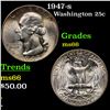 Image 1 : 1947-s Washington Quarter 25c Grades GEM+ Unc