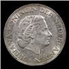 Image 2 : 1962 Netherlands 2-1/2 Gulden Silver KM# 185 Grades Select Unc