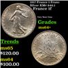 Image 1 : 1917 France 1 Franc Silver KM# 844.1 Grades Choice+ Unc