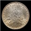 Image 3 : 1917 France 1 Franc Silver KM# 844.1 Grades Choice+ Unc