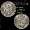 Image 1 : 1957 Netherlands 1 Gulden Silver KM# 184 Grades Choice+ Unc