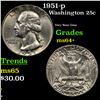Image 1 : 1951-p Washington Quarter 25c Grades Choice+ Unc