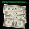 Image 1 : 4 x Consecutive Serial Numbered 1977A $1 Green Seal Federal Reserve Note Grades CU