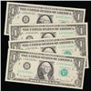Image 2 : 4 x Consecutive Serial Numbered 1977A $1 Green Seal Federal Reserve Note Grades CU