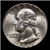 Image 2 : 1948-d Washington Quarter 25c Grades Choice+ Unc