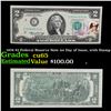 Image 1 : 1976 $2 Federal Reserve Note 1st Day of Issue, with Stamp Grades Gem CU