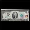 Image 2 : 1976 $2 Federal Reserve Note 1st Day of Issue, with Stamp Grades Gem CU