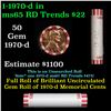 Image 1 : Shotgun Lincoln 1c roll, 1970-d 50 pcs Bank Wrapper.